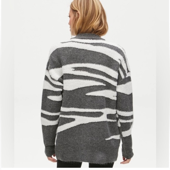 NWT Michael Stars Nell Cardigan in Charcoal Combo, 2X, Soft, Cozy Texture - Picture 2 of 10